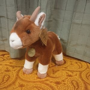 NWT Aurora World Miyoni Premium Collection Realistic Goat Plush Toy 11"